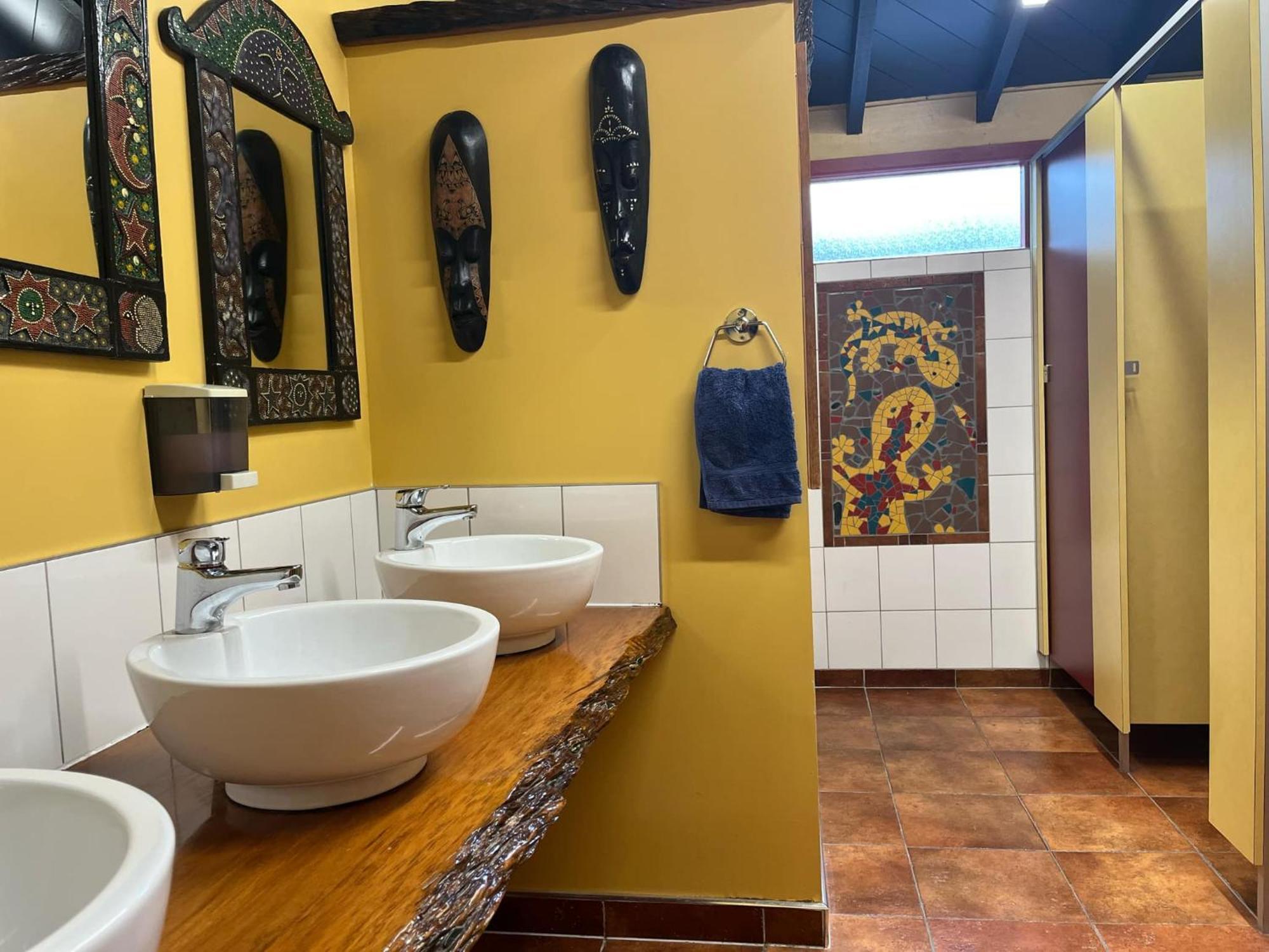 그레이마우스 글로벌 빌리지 트래블러스 로지 호스텔 외부 사진 The bathroom at the African House